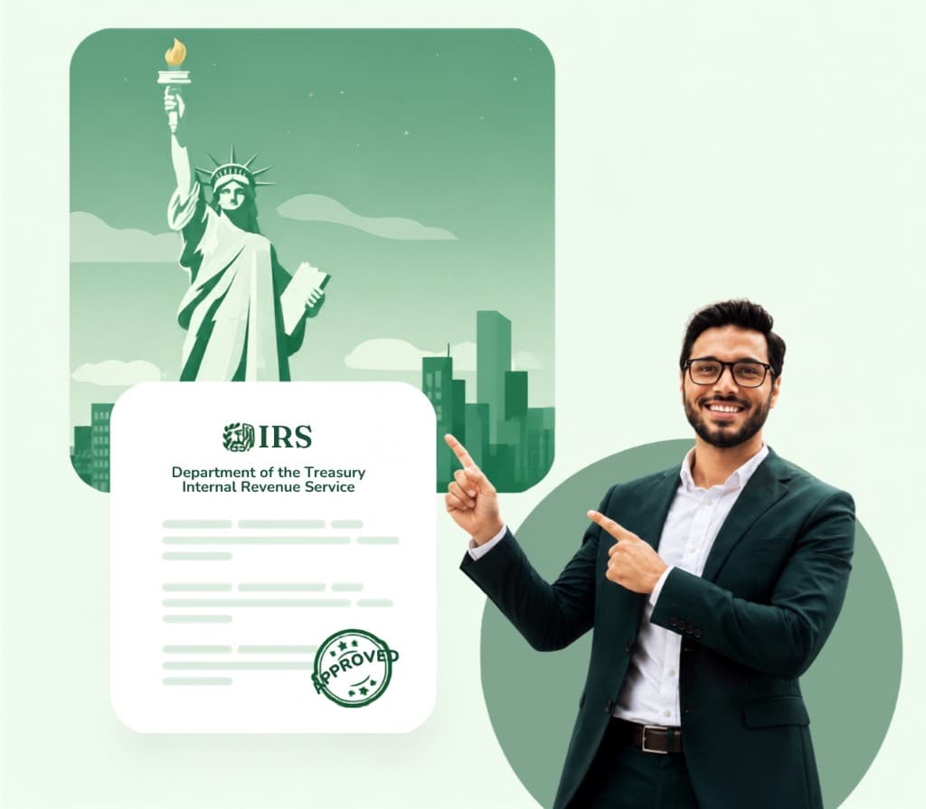 Foundery USA expert with Statue of Liberty, IRS EIN approval, and US business formation guidance